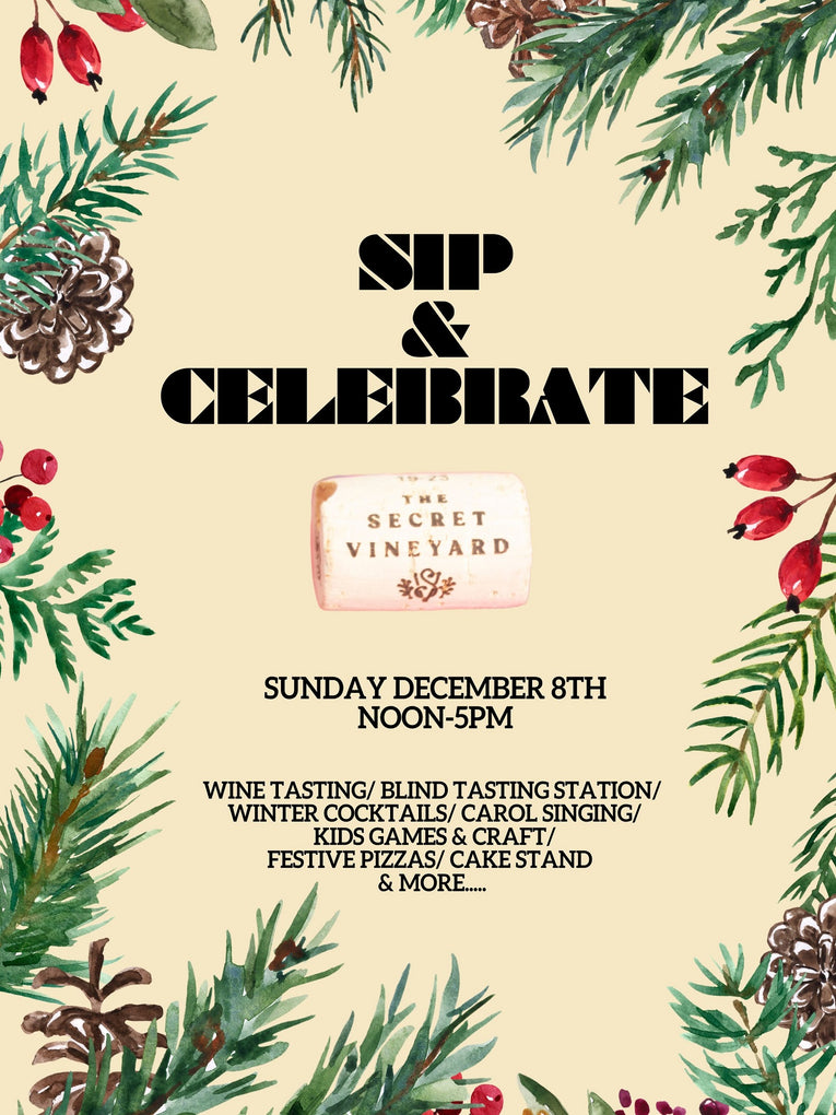 Sip & Celebrate, December 8th, noon- 5pm